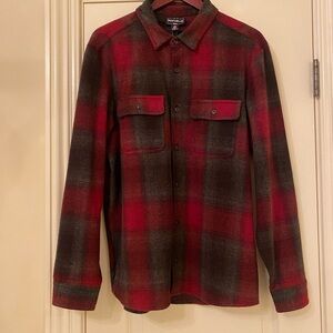 Men’s For the Republic Red and Black Plaid Shirt. Lg. NWT